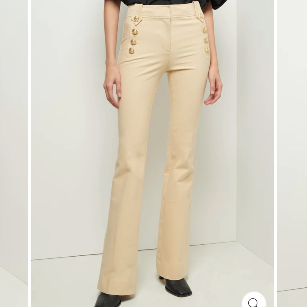 Derek Lam Robertson Flare Trouser- Light Khaki. NWT.